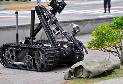 Bomb detector robot