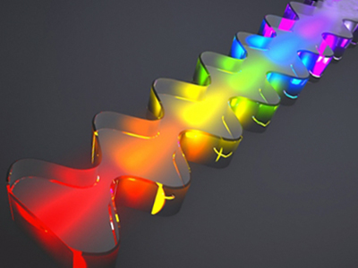 Artist’s impression of the gain medium that produces terahertz frequency combs.