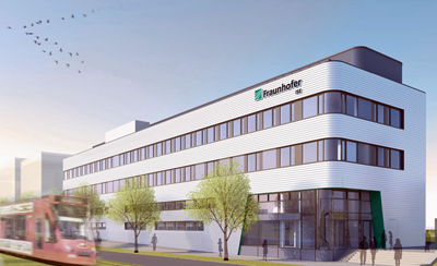 Impression of the Center for High-Efficiency Solar Cells at Fraunhofer ISE, Freiburg.