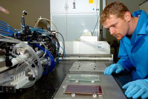 Layers include an organic-inorganic halide-based perovskite absorber.