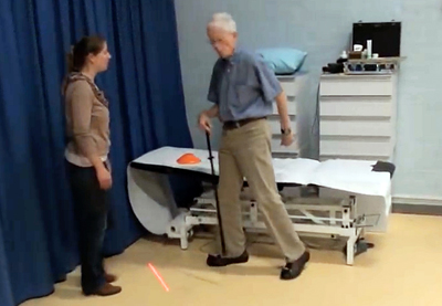 Light on his feet: “Freezing” episodes were reduced by 46% with the shoes.