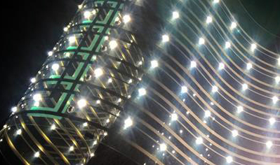 The novel LED lighting is based on flexible and transparent substrates.