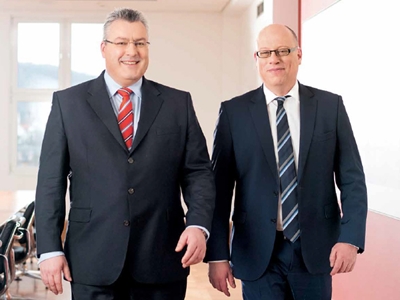 Boys keep swinging: Michael Mertin and Hans-Dieter Schumacher