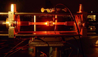 Radiofrequency discharge of the GINGERino ring laser.