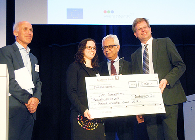 Photonics21 Student Award winner Lien Semesters.