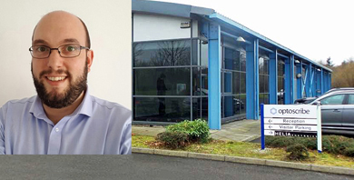 Nick Psaila, CEO, and Optoscribe's Livingston facility.