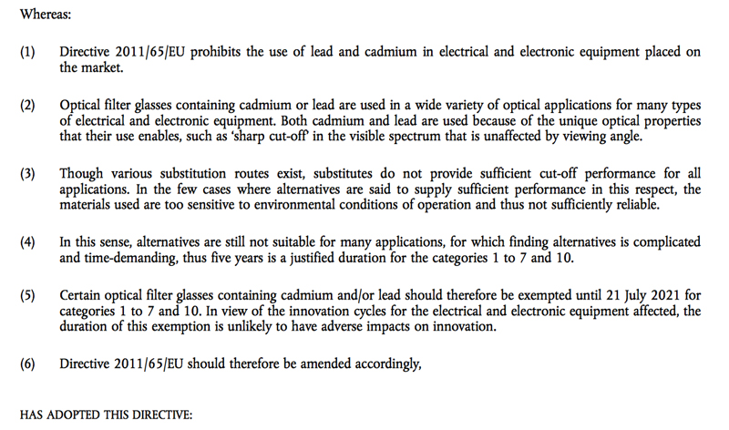 Extract of amended EC-Delegated Directive (EU) 2017/1009.