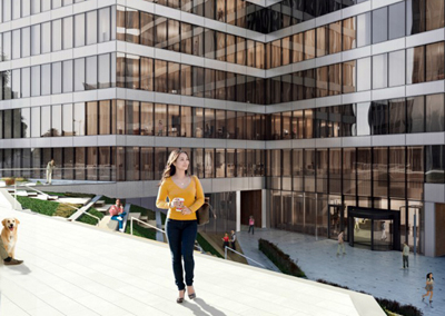 Solar power: Buildings overlaid with the perovskite film generate electricity.