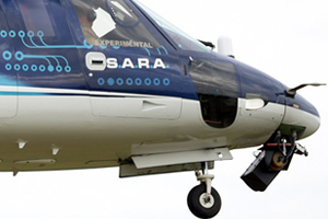 Detail of the optical system on the helicopter.  