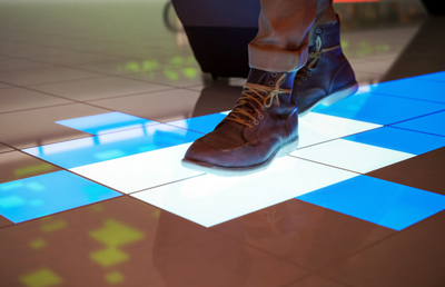 Walk this way: shows pedestrians which way to go...