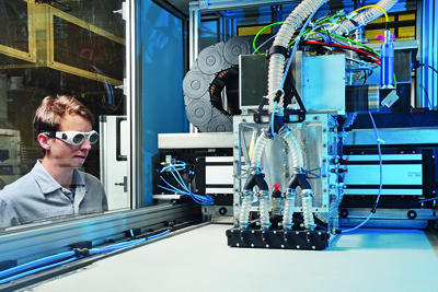 The LPBF system offers a very large, effectively usable installation space.