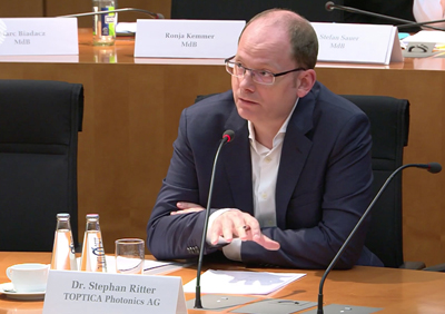 Dr. Stephan Ritter, of Toptica Photonics.