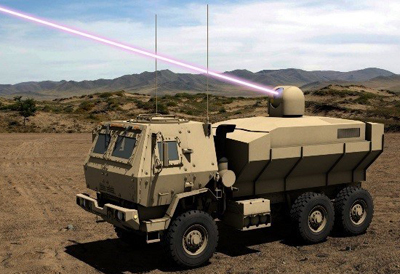 The High Energy Laser Tactical Vehicle Demonstrator (HEL TVD).